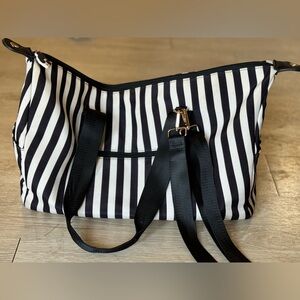 Alice + Olivia Monochrome Striped Tote